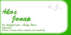 akos jonap business card